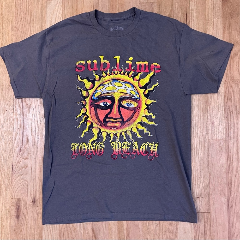Sublime T-Shirt Large Gray Band Long Beach Reggae Skater Punk Music Alt Tee